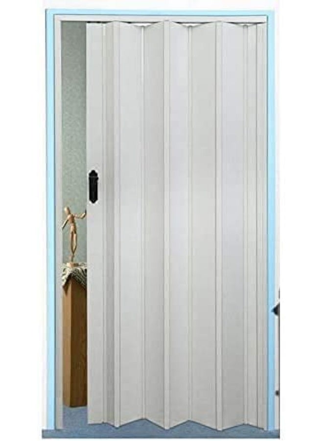 ROBUSTLINE Folding Sliding Doors Without Glass 210Cm Height X 100Cm Width White - Image 1