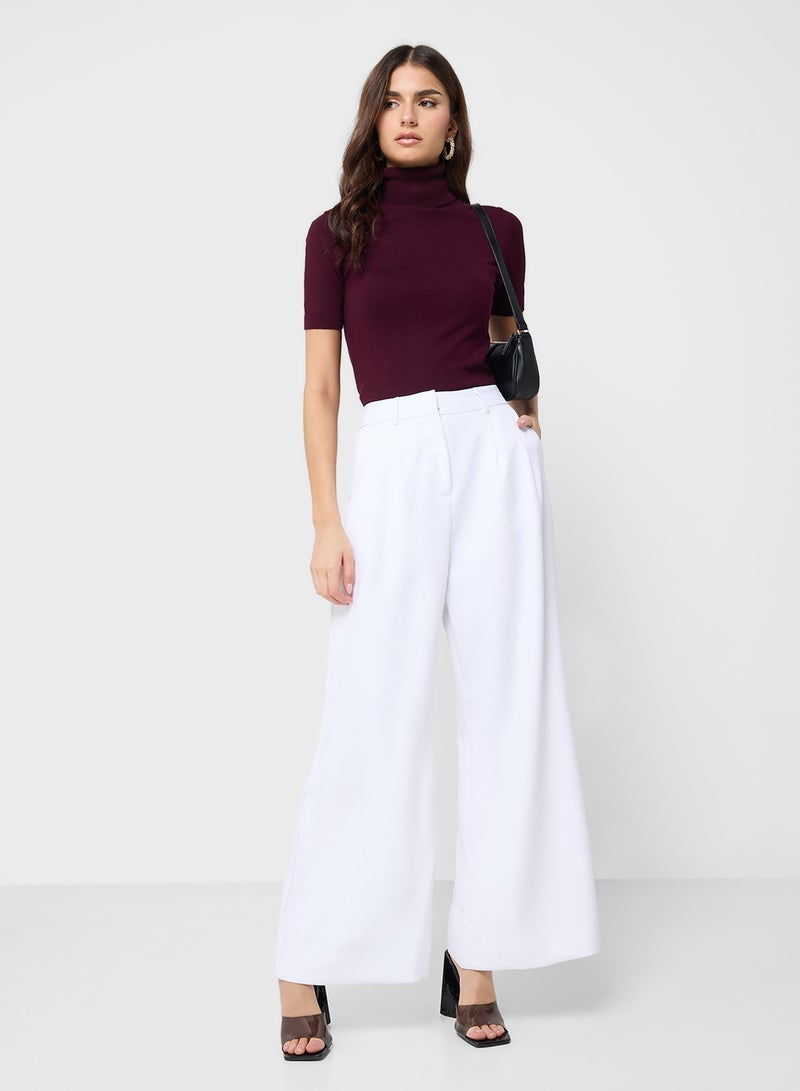 جينجر بنطلون بقصة مستقيمة مفصل - Image 1