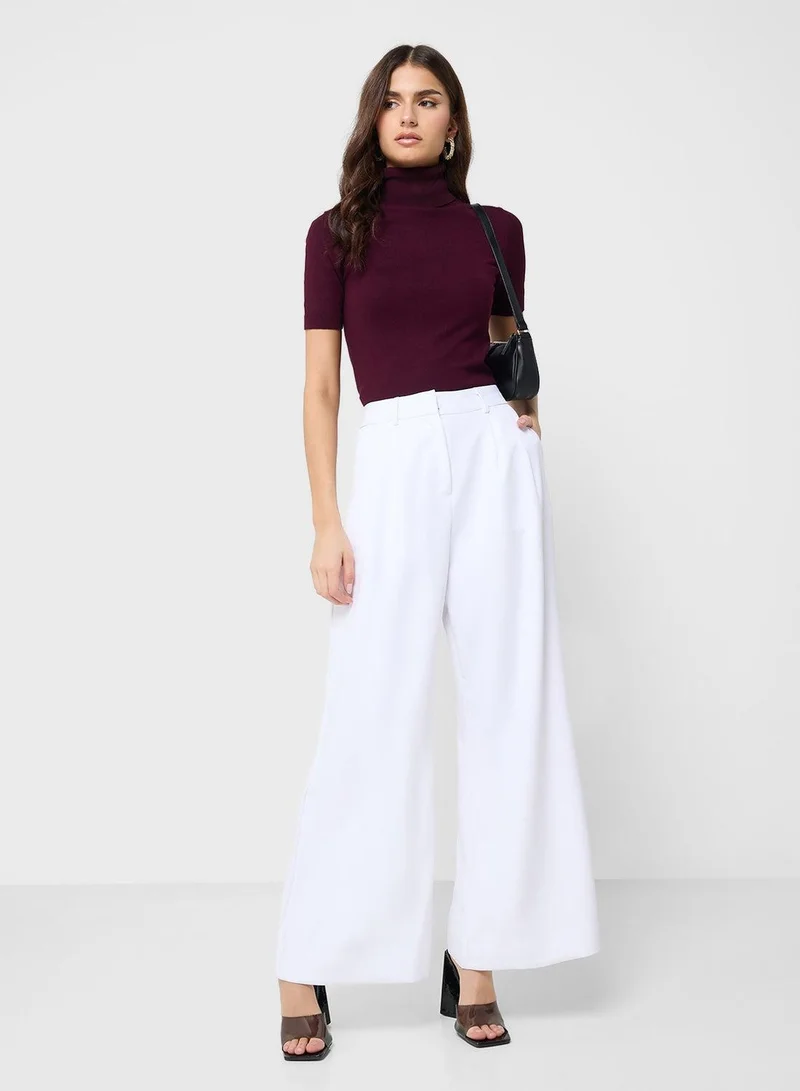 Straight Fit Tailored Pants