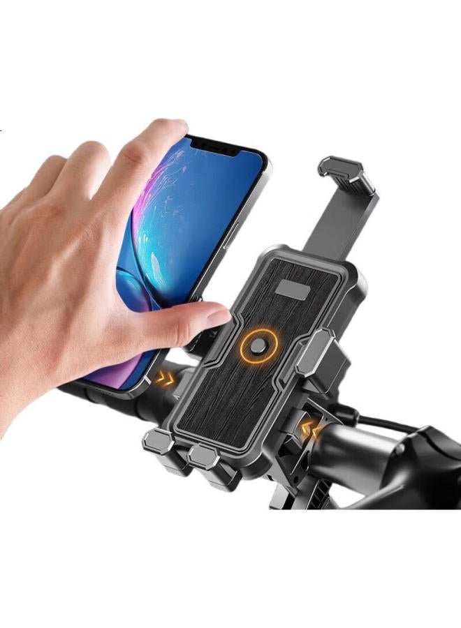 Bzbc Electric Bike Phone Holder Motorcycle Takeaway Rider Express Lock Phone Holder Pedal Electric Vehicle Navigation Bracket Riding Equipment Accessories Rearview Mirror - Image 2