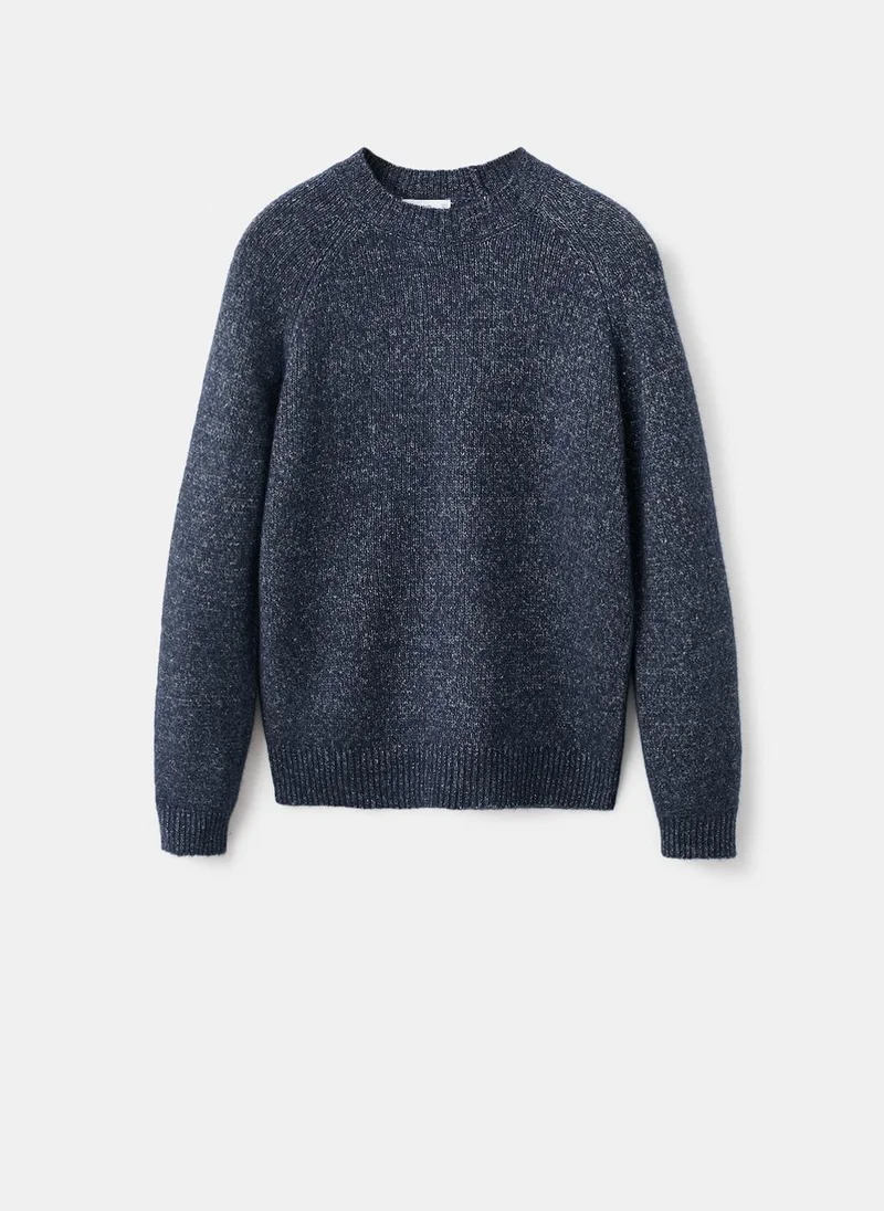 Mango Man Fine-knit wool-blend sweater