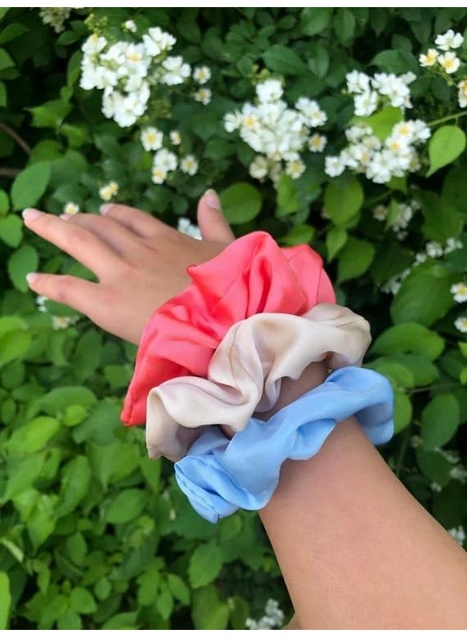KANAKADHARA 12 PCS Satin Silk Hair Scrunchies for Women-Satin Scrunchies for Girls, Satin Silk Hair Ties for Women, Cute Hair Ties for Girls, Scrunchies for Women's Hair, Ponytail Holders, Sleepy Tie (Multicolor, 12) - Image 5