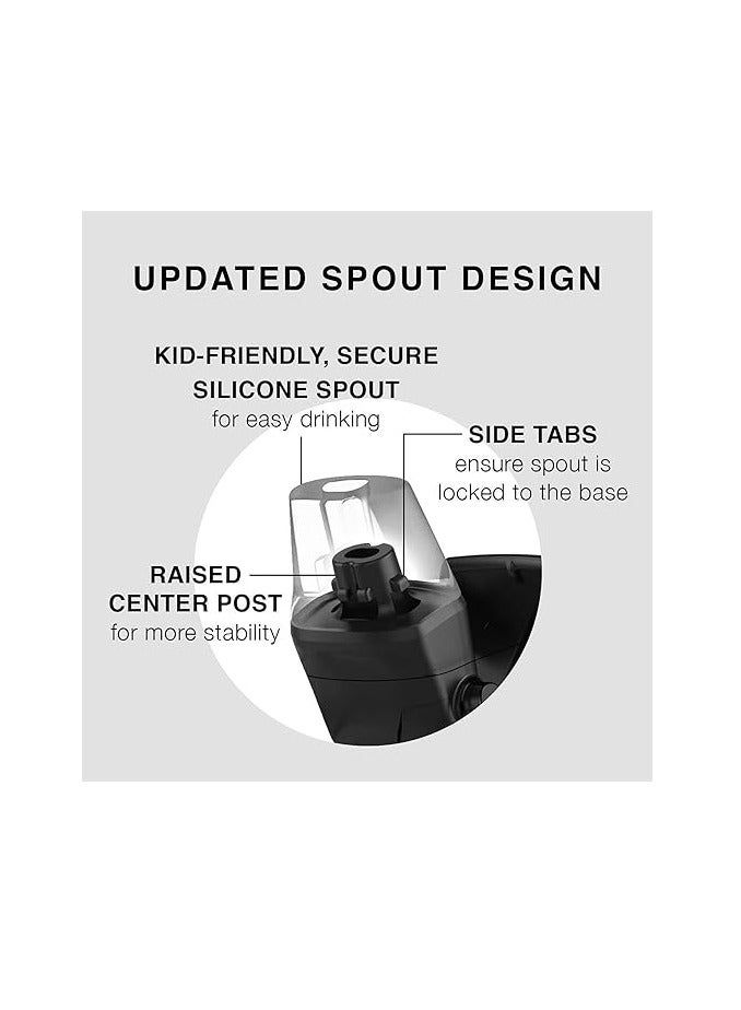 Contigo Kids Straw Water Bottle with AUTOSPOUT Lid, 14oz., 2 Pack, Eggplant & Dinos - Image 3