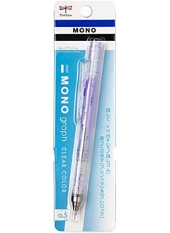 Tombow قلم رصاص ميكانيكي شفاف 0.5 مم، أرجواني شفاف (Dpa138F)  - Image 1