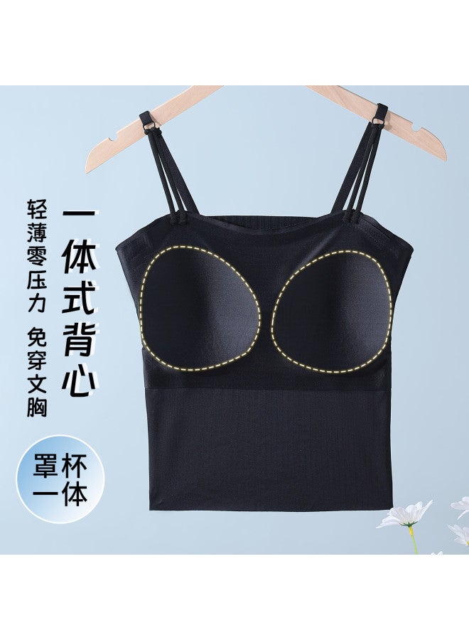 Red Bean Women'S Padded Camisole Seamless Sleeveless Undershirt With Built-In Bra - Image 3