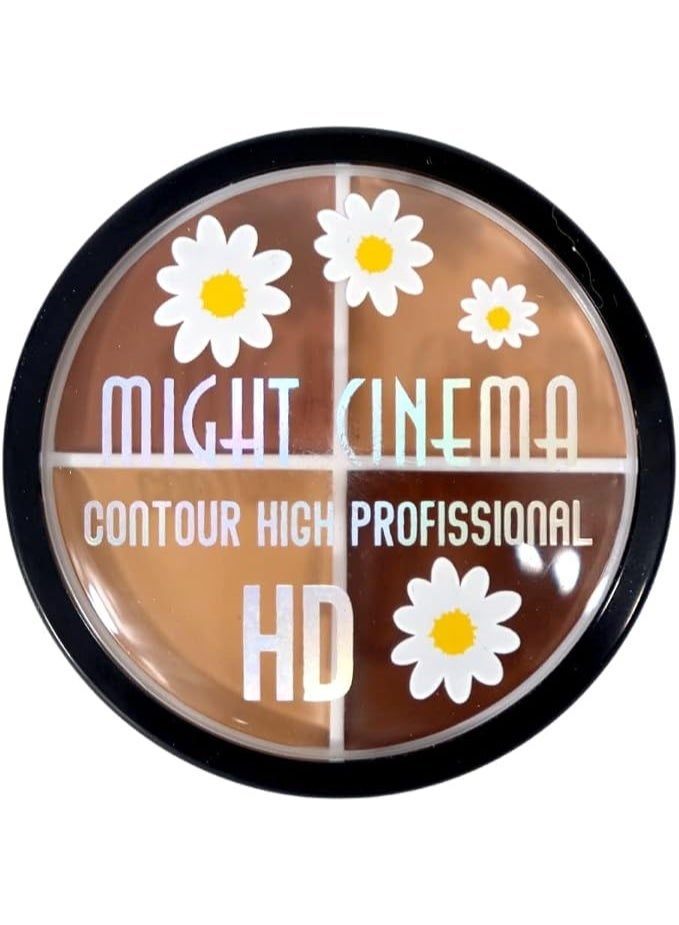 Might Cinema Contour Palette 4 Colors (Original) – Professional Face Sculpting & Highlighting Kit - Image 1
