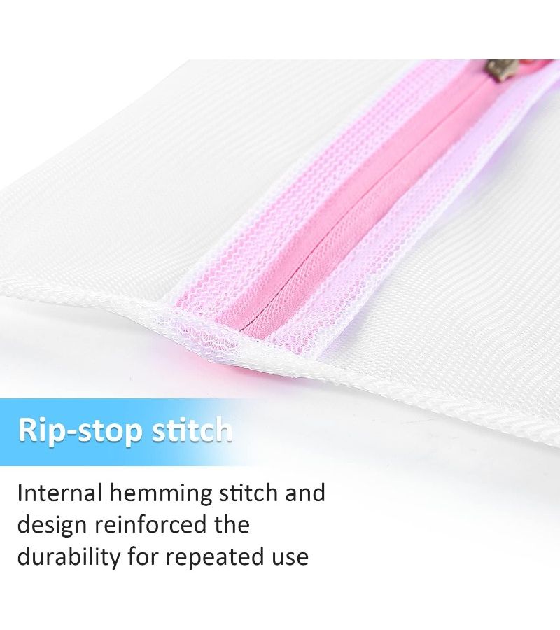 Pink Coarse Mesh Laundry Bags for Underwear Dresses and Travel Storage - Image 4