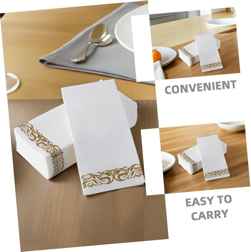 75 Pcs Patterned Disposable Napkins Fade Resistant For Weddings Birthdays Formal Dinners - Image 4