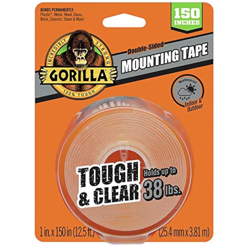 Gorilla Tough & Clear Double-Sided Mounting Tape - 1 in. W x 150 in. L - Image 1