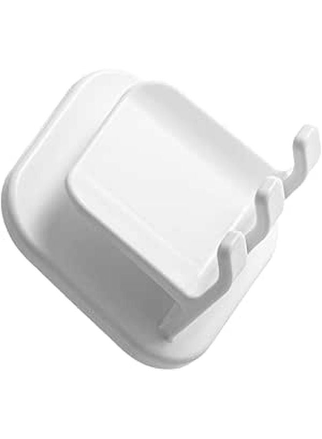 2 Pack Wall Mounted Toothbrush Holder Organizer With 4 Slots White - Image 1