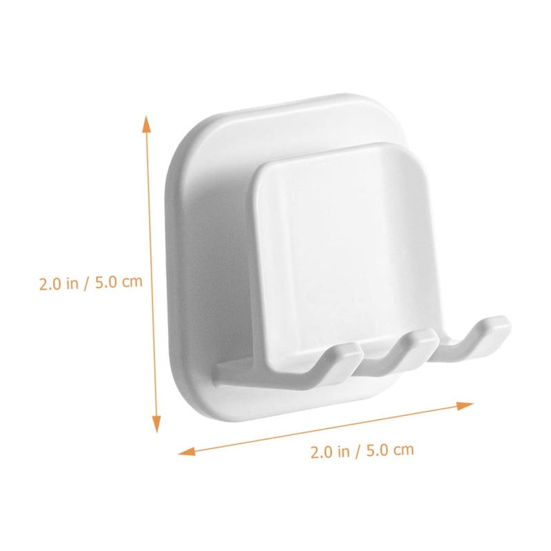 2 Pack Wall Mounted Toothbrush Holder Organizer With 4 Slots White - Image 4