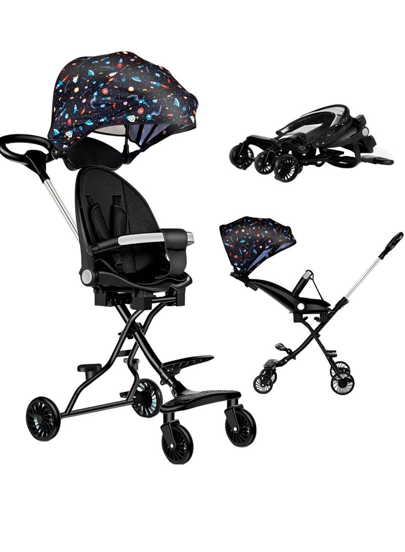 Gonice Compact Toddler Travel Stroller with Harness, Folding Baby Stroller with Adjustable Backrest, for Baby Infant New Born - Image 1