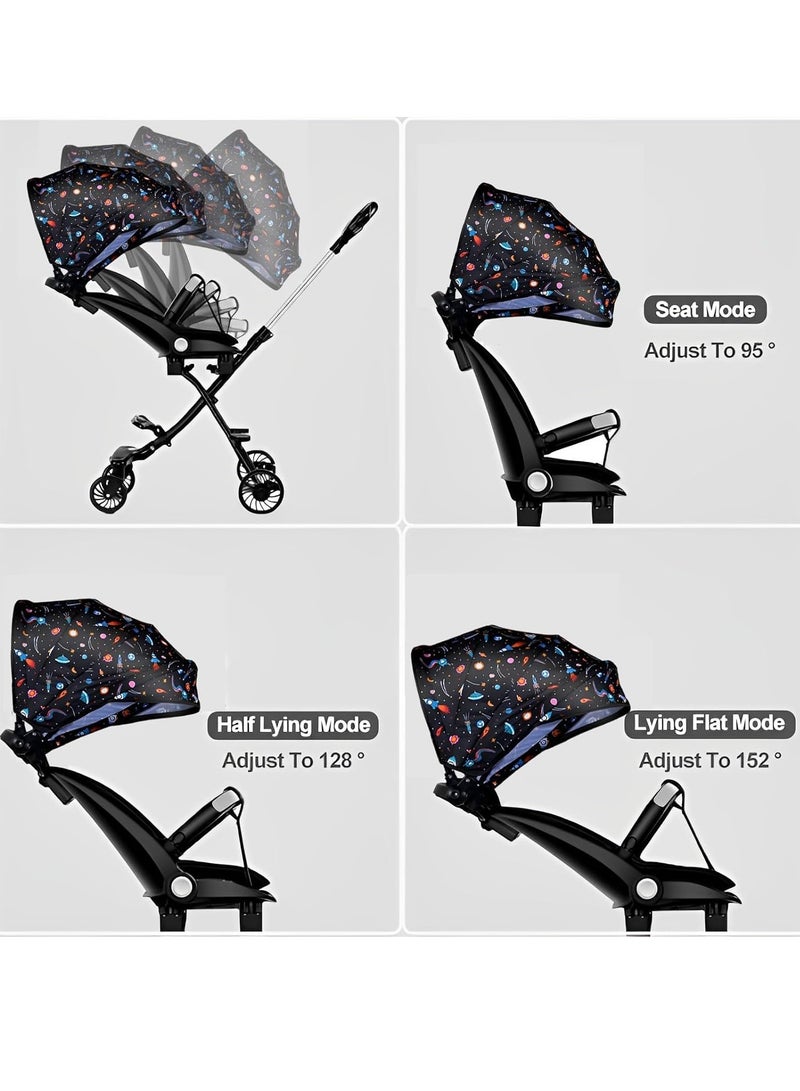 Gonice Compact Toddler Travel Stroller with Harness, Folding Baby Stroller with Adjustable Backrest, for Baby Infant New Born - Image 2