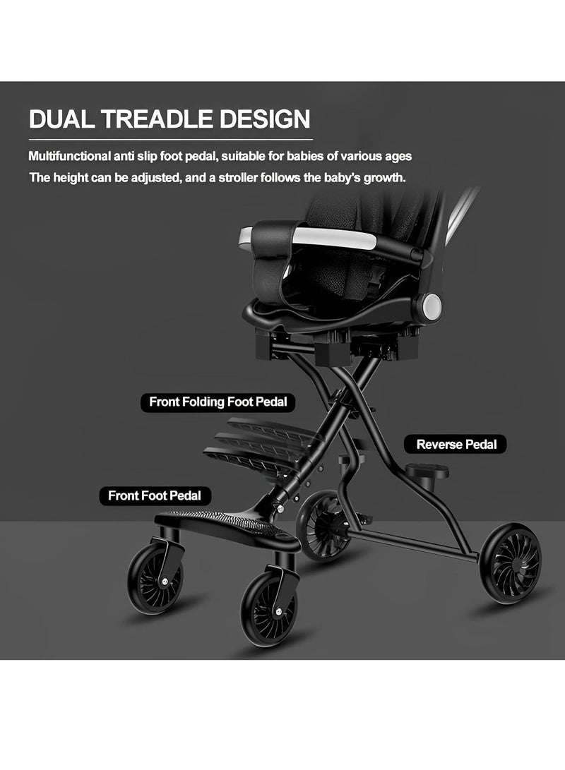 Gonice Compact Toddler Travel Stroller with Harness, Folding Baby Stroller with Adjustable Backrest, for Baby Infant New Born - Image 4