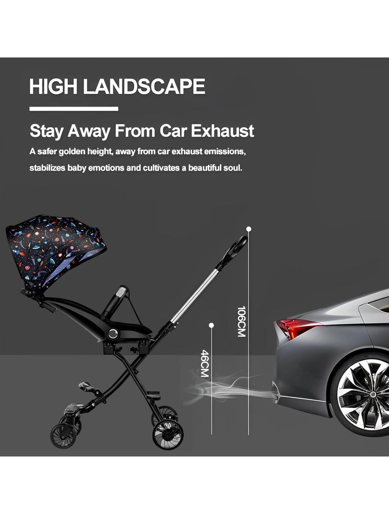 Gonice Compact Toddler Travel Stroller with Harness, Folding Baby Stroller with Adjustable Backrest, for Baby Infant New Born - Image 3