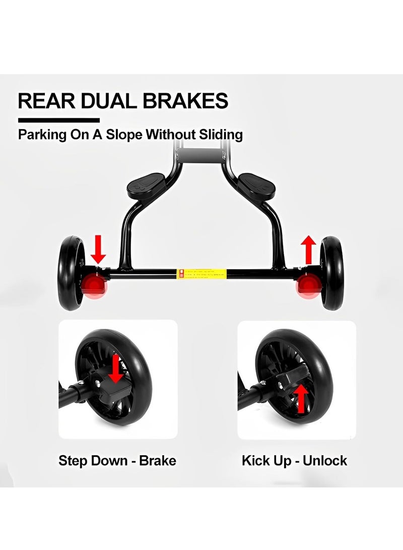 Gonice Compact Toddler Travel Stroller with Harness, Folding Baby Stroller with Adjustable Backrest, for Baby Infant New Born - Image 5