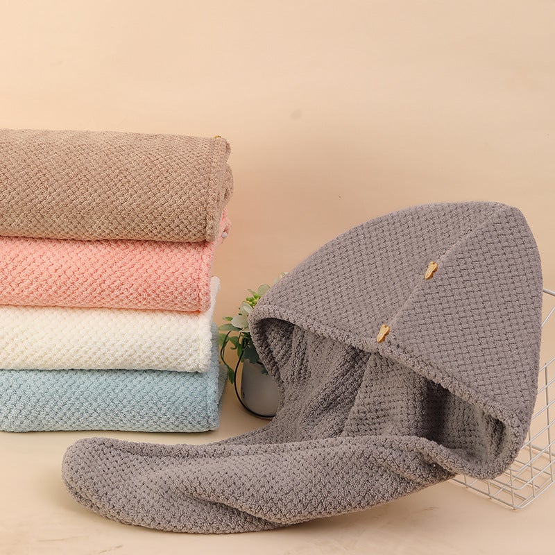 Hair drying cap double-layer thickened hair drying towel shower cap female cute absorbent quick-drying shampoo long hair towel headscarf - Image 4