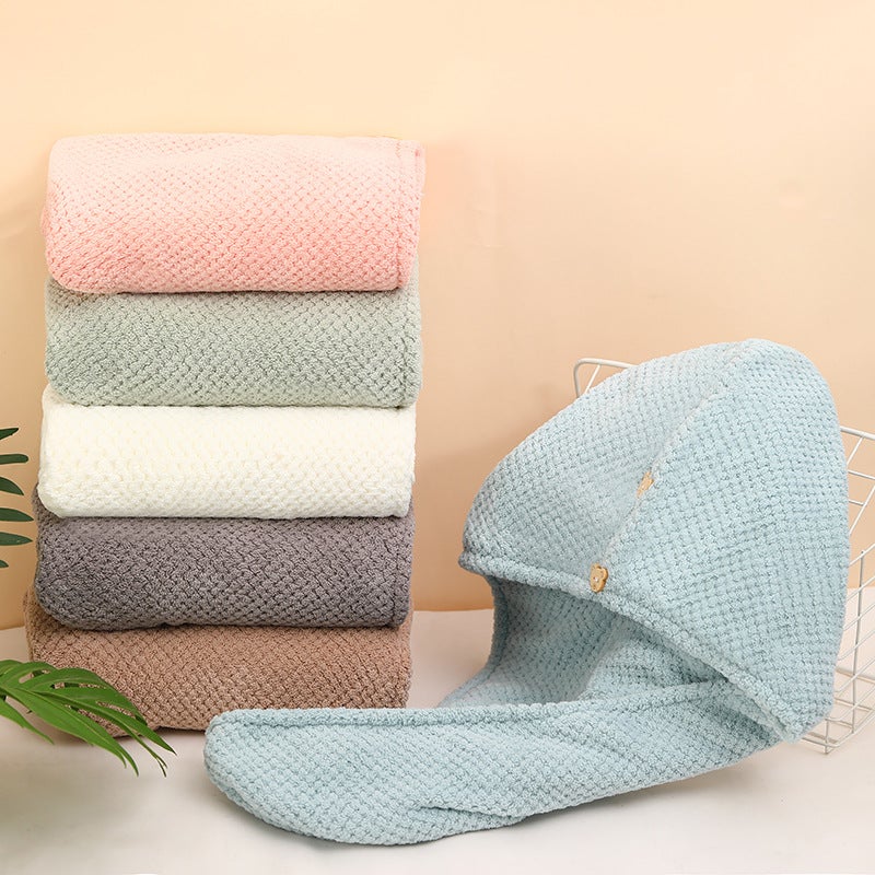 Hair drying cap double-layer thickened hair drying towel shower cap female cute absorbent quick-drying shampoo long hair towel headscarf - Image 3