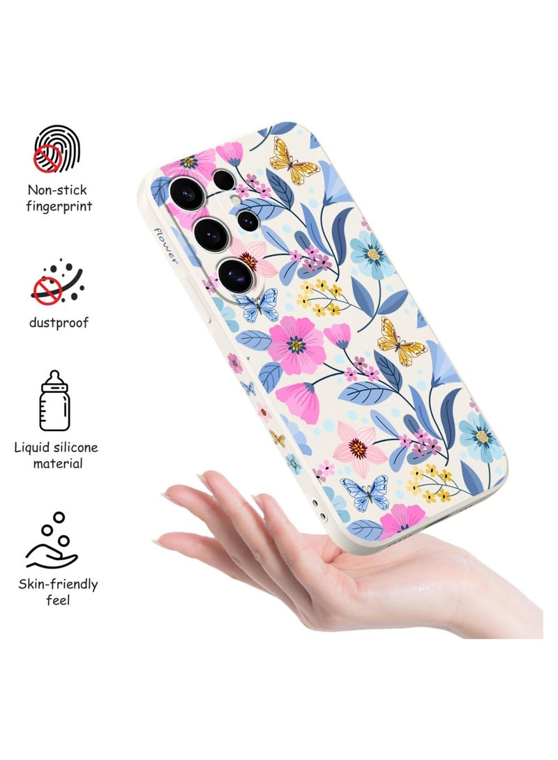 جراب سامسونج جالاكسي S25 ألترا، نمط إبداعي، غطاء هاتف نحيف وخفيف الوزن غير قابل للانزلاق لهاتف جالاكسي S25 ألترا بحجم 6.9 إنش، زهري أبيض - Image 5