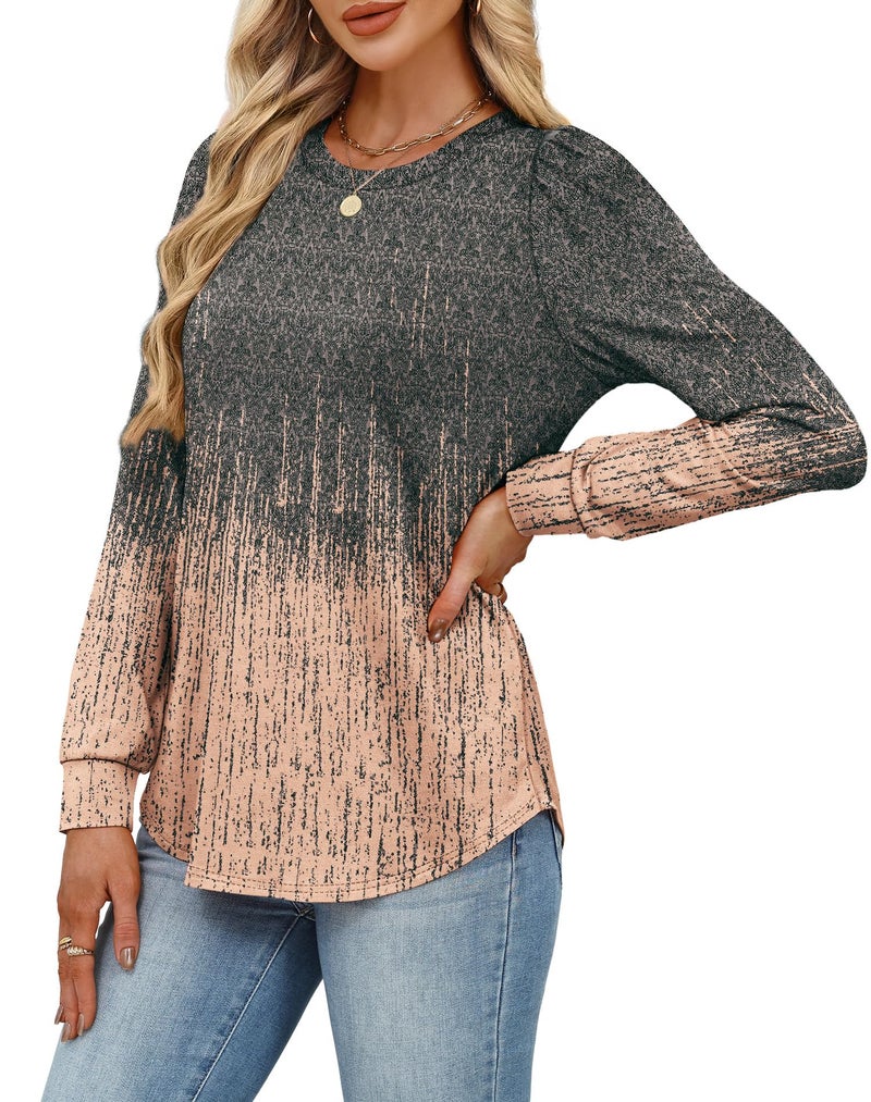 Alaroo Long Sleeve Shirts School 0utfits for Teachers Tunic Tops Spring Fall Fashion Womens Blouses Boho Clothes 2026 Print 8 M - Image 4