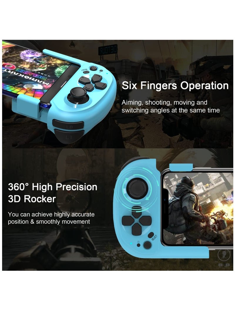 Mobile Game Controller for iPhone/Android, Portable One Handed Bluetooth Gamepad Joystick for iPhone 14 - Image 5