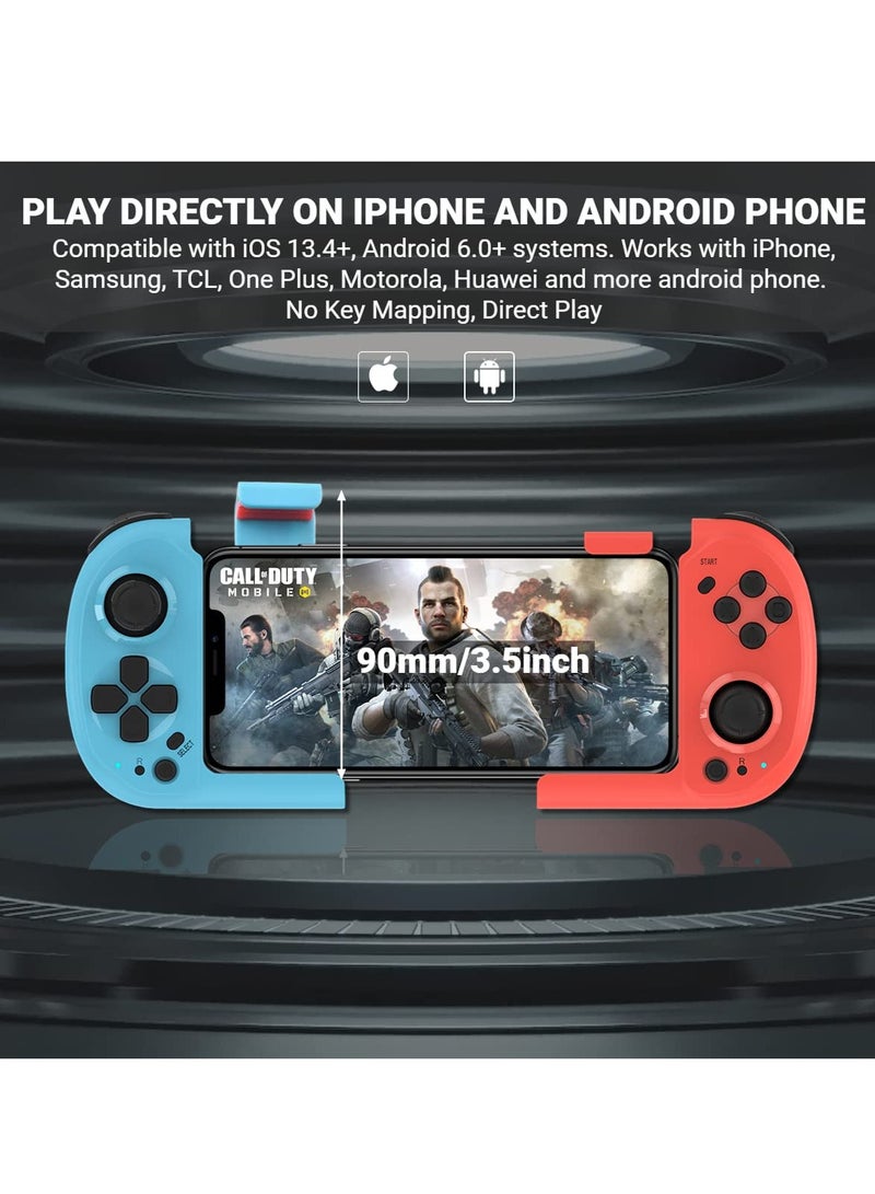 Mobile Game Controller for iPhone/Android, Portable One Handed Bluetooth Gamepad Joystick for iPhone 14 - Image 2