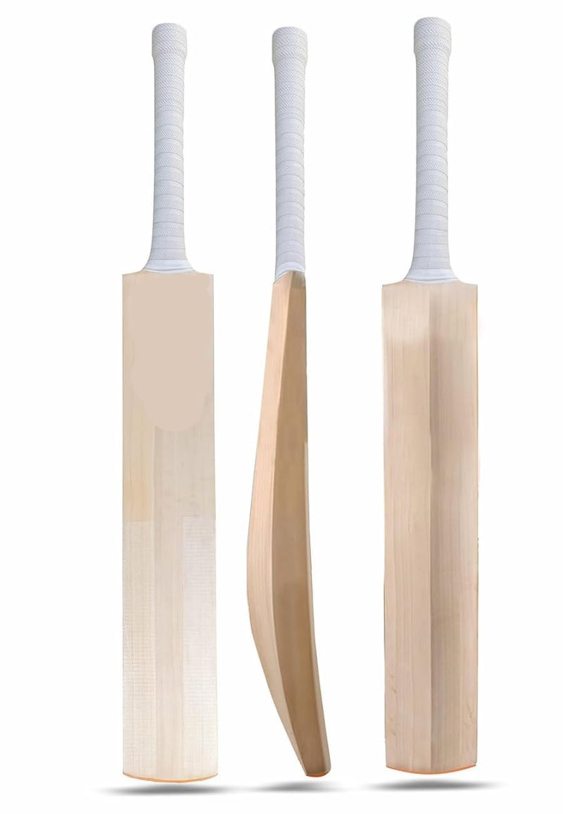 TR Kashmir Willow Cricket Bat with Shock Hand Grip & Padded Bat Protection Cover (SH) - Image 1