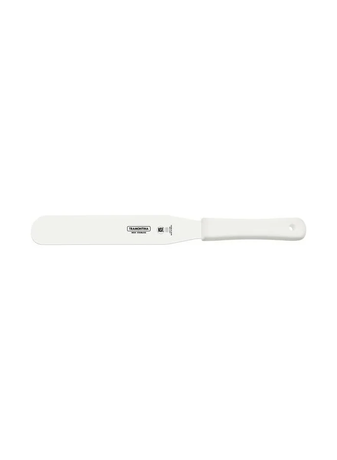 ترامونتينا Tramontina Professional 8 Inches Bakers Spatula with Stainless Steel Blade and White Polypropylene Handle