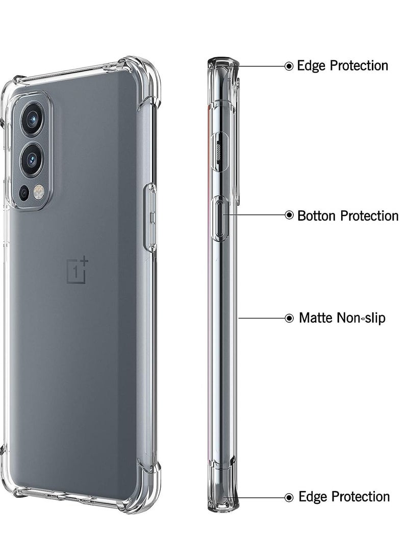 ELTRAZONE Case for OnePlus Nord 2 5G Case Cover Back Air Cushion Soft Silicone Shockproof Protective Bumper Shell Corner, - Image 3