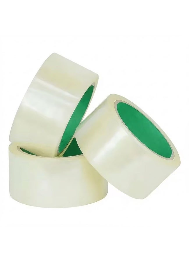 1 قطعة - شريط تغليف شفاف بطول 50 متر – لاصق قوي  شريط PP شفاف للمكتب، المنزل، الشحن، النقل والتغليف السريع | شريط متعدد الأغراض للتغليف وتنظيم الوثائق - Image 5