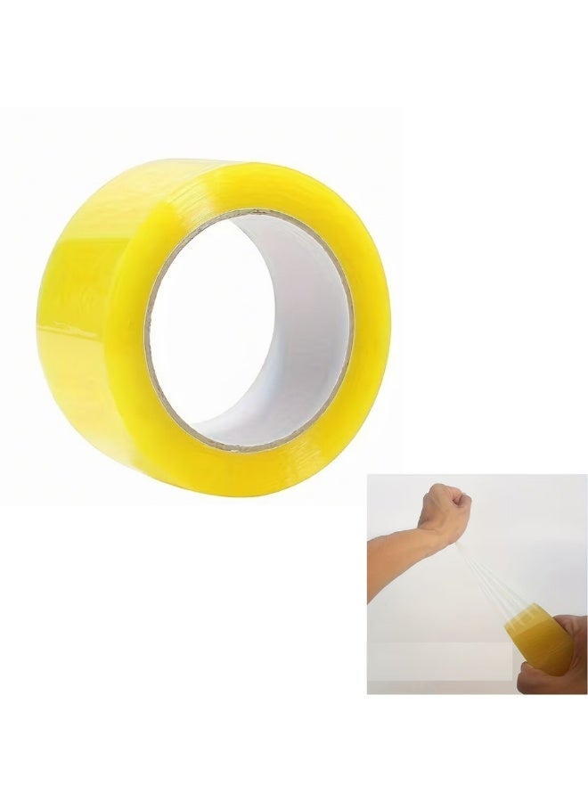 1 قطعة - شريط تغليف شفاف بطول 50 متر – لاصق قوي  شريط PP شفاف للمكتب، المنزل، الشحن، النقل والتغليف السريع | شريط متعدد الأغراض للتغليف وتنظيم الوثائق - Image 2