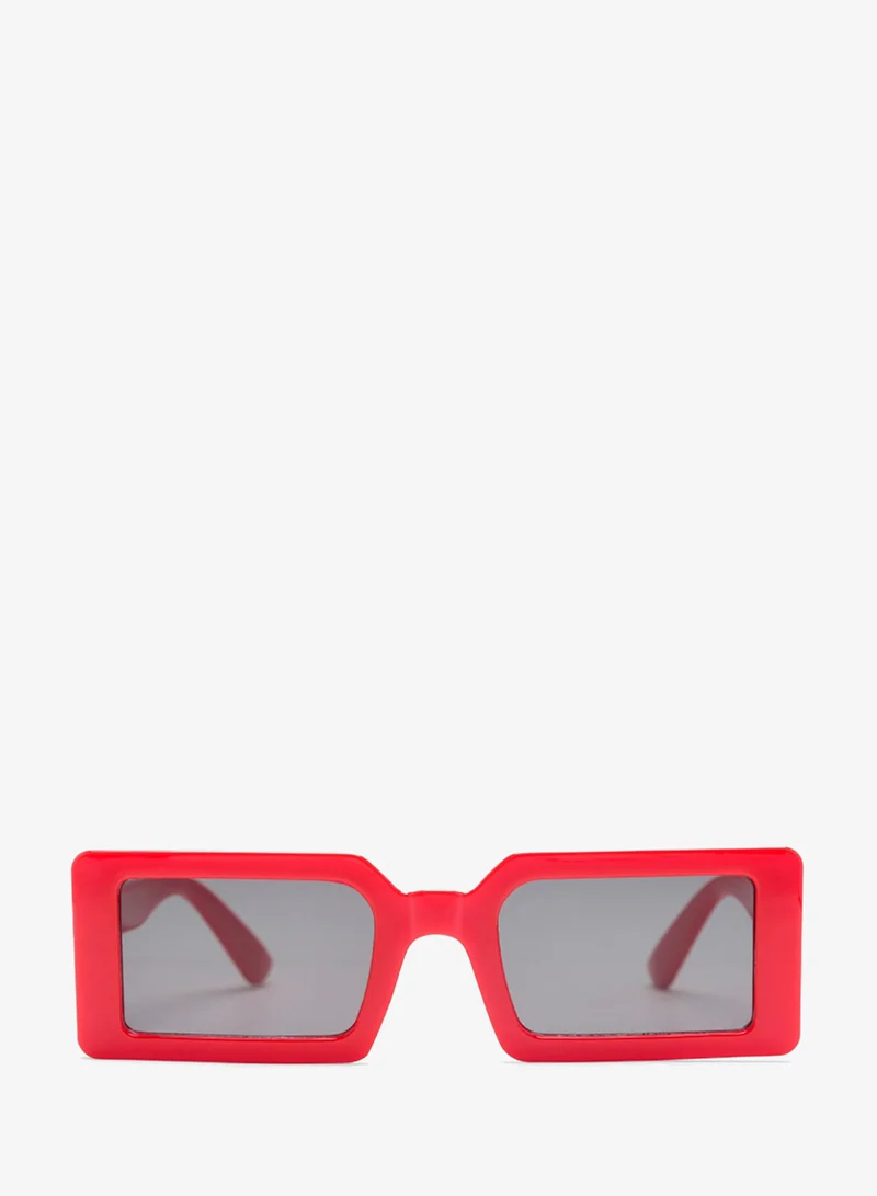 London Rag Rectangular Frame Sunglasses in Red