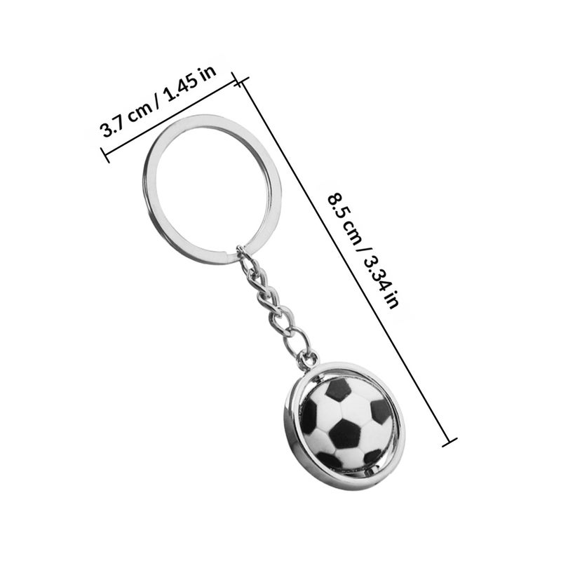 2pcs Cute Soccer Keychains For Girls And Boys Sports Keychains For Kids School Bags And Backpacks Pendant Decoration - Image 2