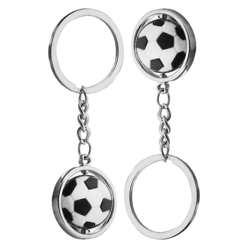 2pcs Cute Soccer Keychains For Girls And Boys Sports Keychains For Kids School Bags And Backpacks Pendant Decoration - Image 1