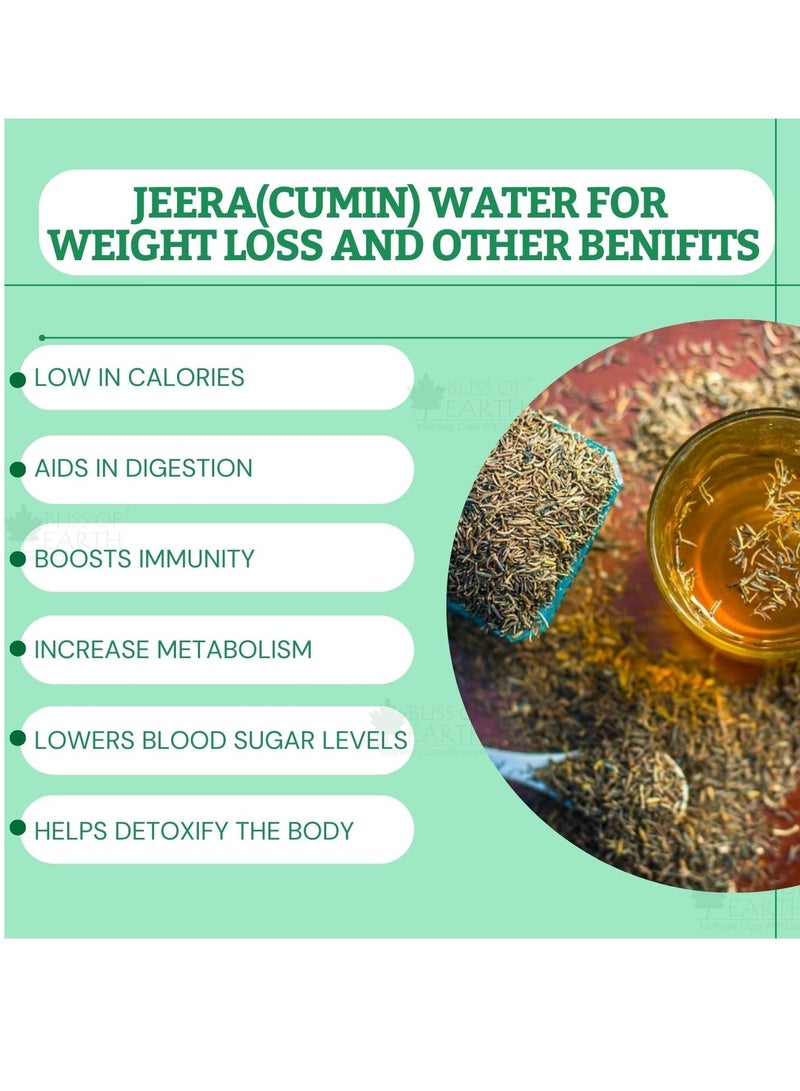 BLISS OF EARTH 500gm Organic Cumin Seed Jeera Whole Spice Sabut Jeera Good For Health & Cooking - Image 5