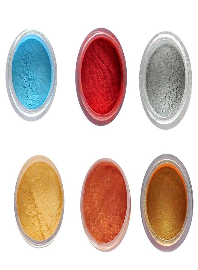 Vozwa Multi Color Eyeshadow Shimmer Powder (Copper, Golden, Maroon, Blue, Silver, Gold Gradient)(0028) - Image 2