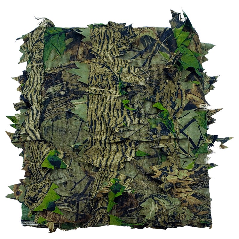 AYIN Camo Netting 3D Leafy Camouflage Net for Hunting, Tree Stands Concealment, Traping, Sunshade, Decoration, Shooting, Paint Ball and More, 5 ft X 12 ft (Green Leaf) - Image 1