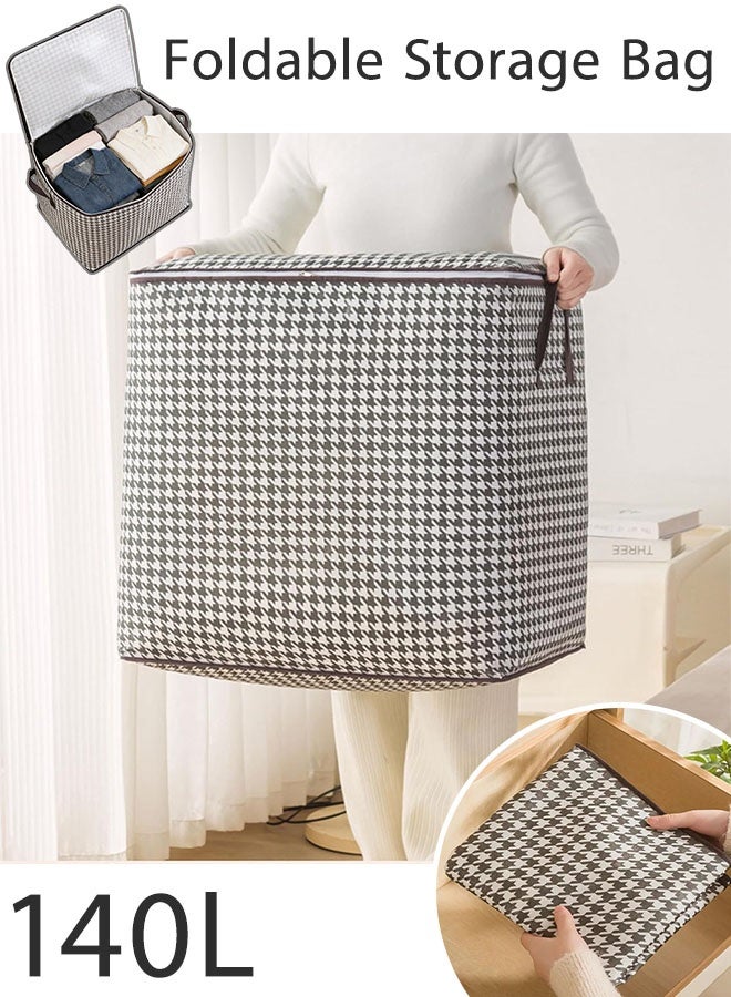 140L Foldable Storage Bag Multifunctional Collapsible Laundry Hamper Sturdy Foldable and Space-Saving Design for Laundry Clothes and Storage - Image 1