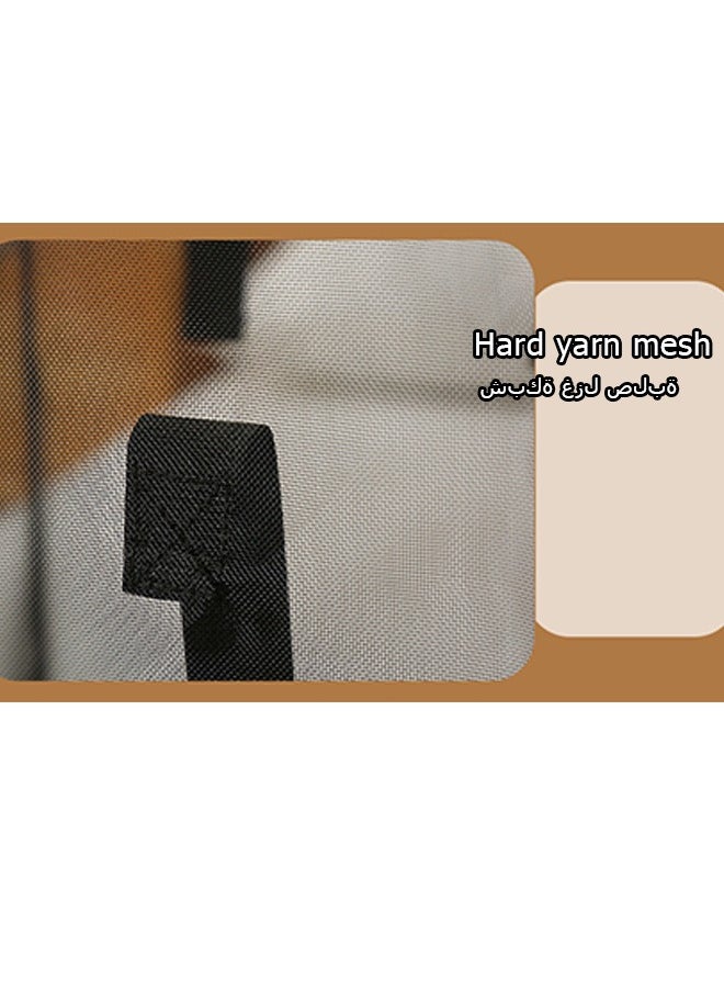 ماركة غير محددة - سلة غسيل شبكية قابلة للطي مع فتحة واسعة وجيب جانبي - تصميم مسامي وقوي وقابل للطي وموفر للمساحة لملابس الغسيل والتخزين (طبقة واحدة سوداء) - Image 1