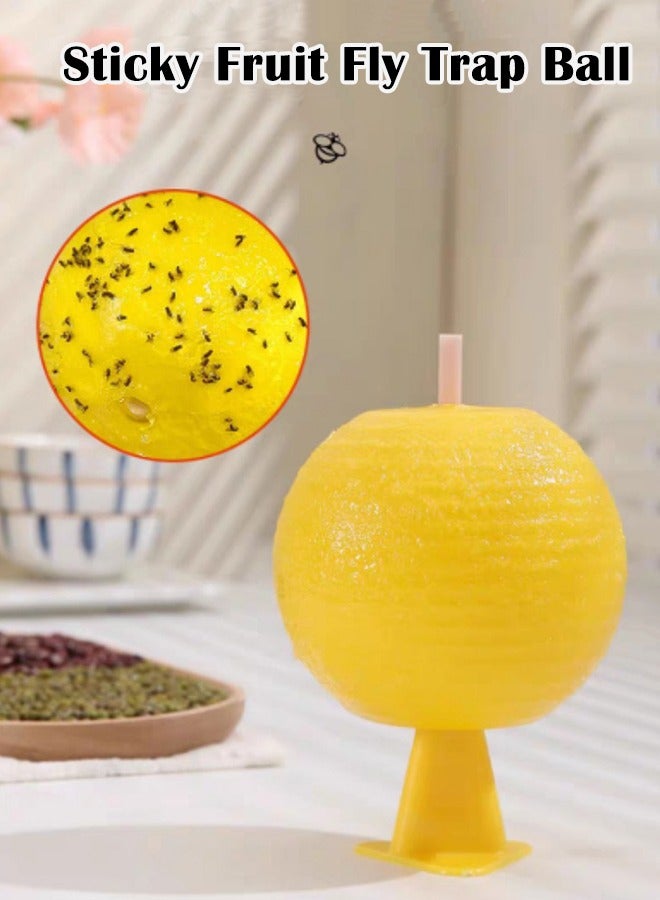 2 Pcs Sticky Fruit Fly Trap Ball Adhesive Fly Catching Ball Sticky Glue Fly Gnat Wasp Hornet Mosquito Bugs Flying Insects Trap Ball Traps (2 Pack) - Image 3