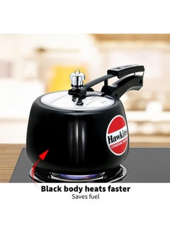 Hawkins 3 Liters Contura Aluminium Pressure Cooker With Inner Lid,Black  - Image 4