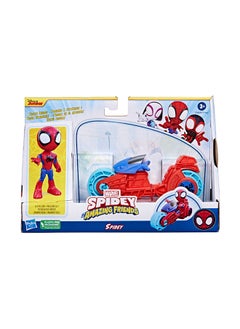 SPIDERMAN Marvel Spidey Action Figure With Motorcycle Preschool Toys  - Image 2