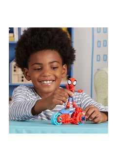SPIDERMAN Marvel Spidey Action Figure With Motorcycle Preschool Toys  - Image 5