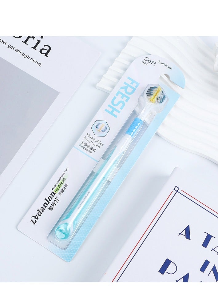 Fresh Triple sponge with soft bristles - covers all aspects of damage, plus a pen comb from the back on fire,  - Image 1