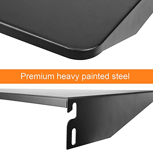 Utheer Folding Front Shelf for Traeger Pro 22, Pro 575, Ironwood 650 Pellet Grills, BAC362 Grill Accessory 25" x 12", Heavy-Duty Steel Table Supports 60 LBS, Foldable Prep & Storage Station - Image 3