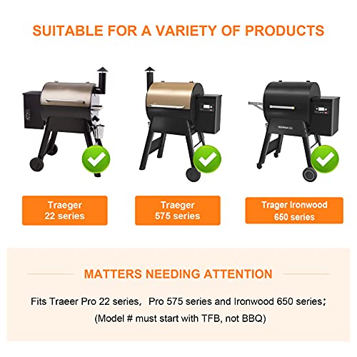 Utheer Folding Front Shelf for Traeger Pro 22, Pro 575, Ironwood 650 Pellet Grills, BAC362 Grill Accessory 25" x 12", Heavy-Duty Steel Table Supports 60 LBS, Foldable Prep & Storage Station - Image 5