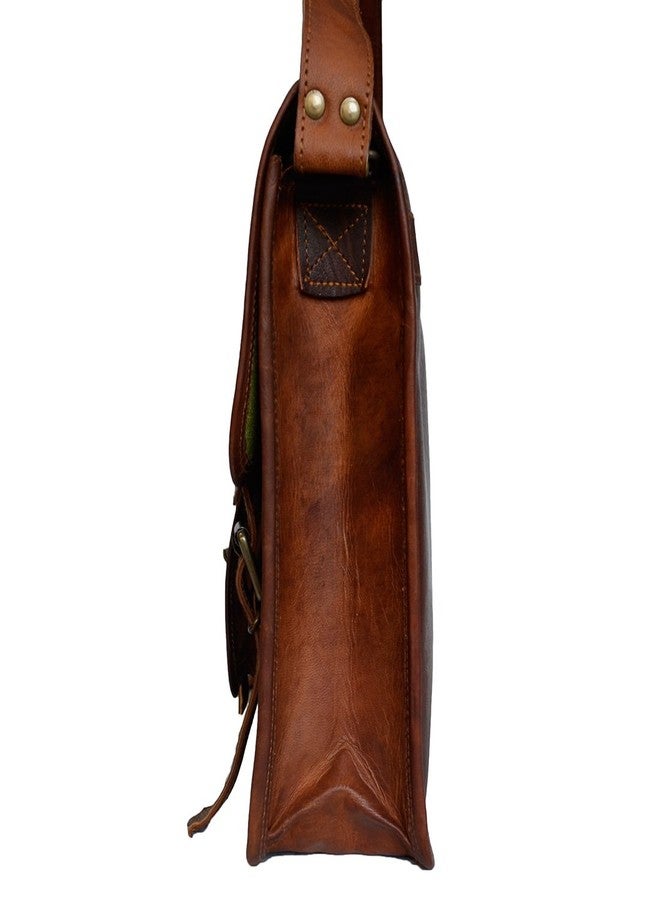 Madosh Genuine Leather Royal Briefcase Shoulder Bag Office Crossbody Men Laptop Handbag 11"x15" - Image 2