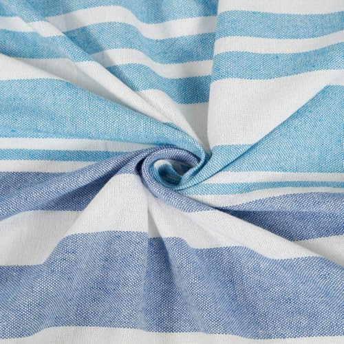 Värde 210 TC Cotton Bedsheet | Handmade Double Bedsheet | Handloom Bedsheets | Without Pillow Cover |Warm Double Bedsheet for Winter (90X100 Inches, 7.5 x 8.3 Feet (Havelock Blue) - Image 4