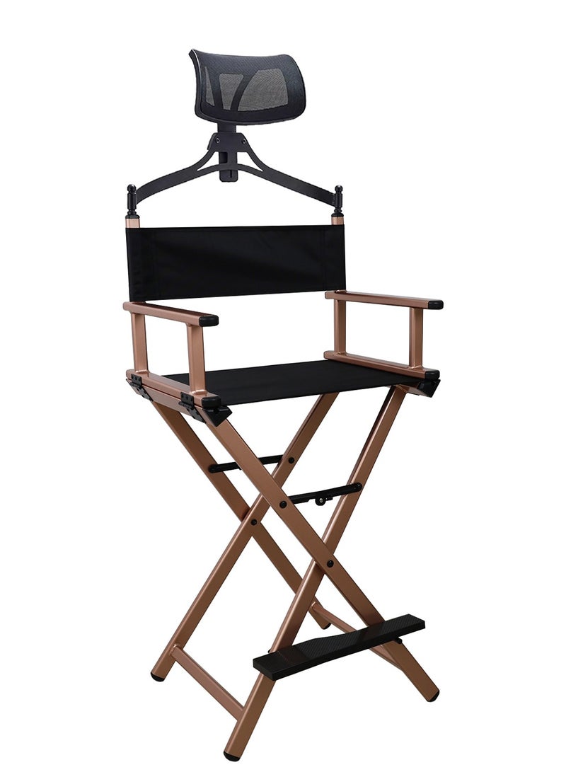 ميشيدا كرسي مخرج مكياج قابلة للطي كرسي محمول مع رئيس فنان خفيف الوزن روز الذهب - Image 1