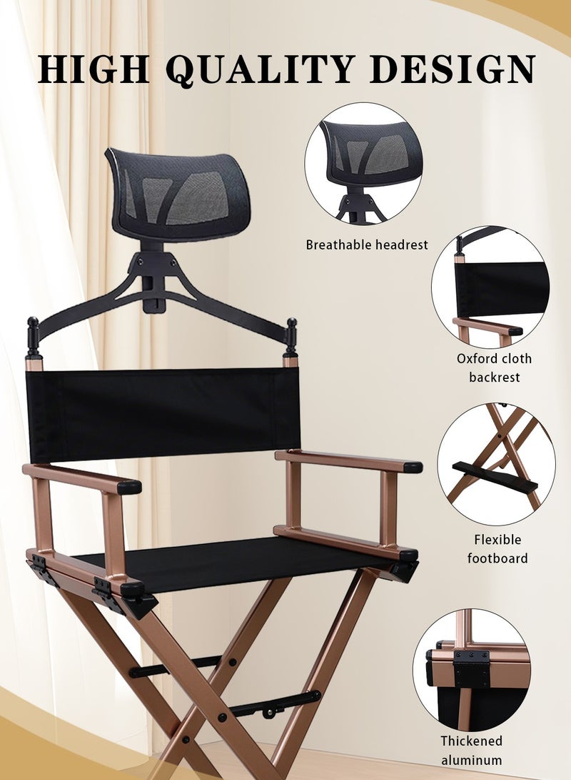 ميشيدا كرسي مخرج مكياج قابلة للطي كرسي محمول مع رئيس فنان خفيف الوزن روز الذهب - Image 3